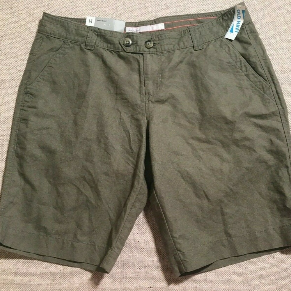 Old Navy Linen Blend Low Rise Shorts Sz 14 NWT